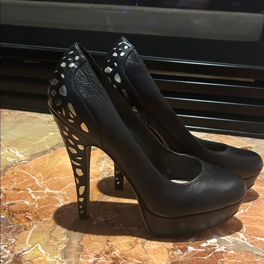 Vince Camuto Black Cutout Heels